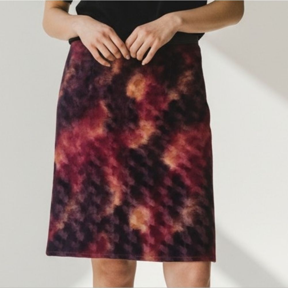 Rosa Costanzo Circle Brushed Furry Midi Skirt